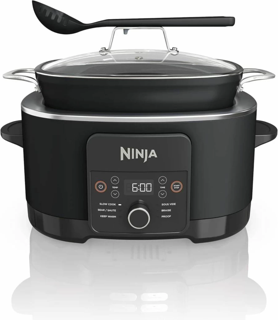 Ninja MC1010 Foodi PossibleCooker Plus 6-in-1 Multi-Cooker with Sous Vide, Proofing, 8.5QT Slow Cooker, Dutch Oven, Nonstick Oven-Safe Pot & Glass Lid, 500°F, Black