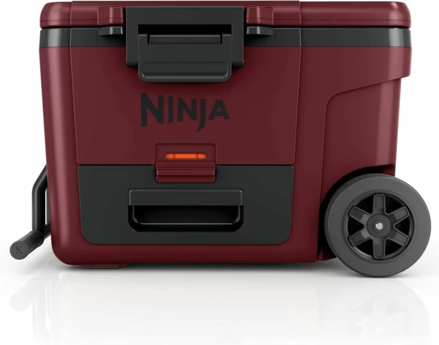 Ninja FB230GY FrostVault 30Qt Wheeled Cooler with Insulated Temp Dry Storage Drawer - Keeps Ice for Days, Perfect for Beach, Camping, Picnics - Slate Gray