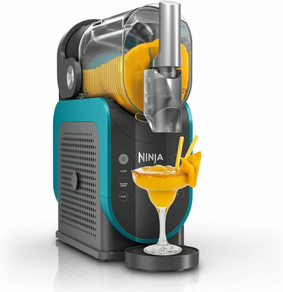 Ninja FS299 Slushi Professional Frozen Drink Maker with Rapidchill Technology, 88 Oz Slushie Machine for Margaritas, 2 Preset Programs, Premium Teal Accents