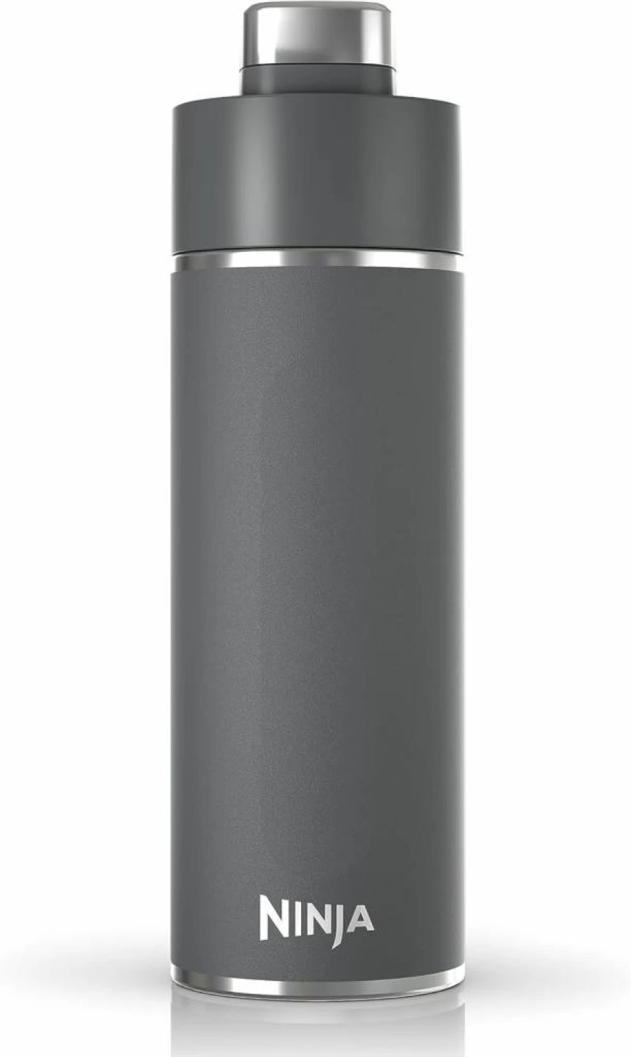 Ninja Thirsti 24Oz Insulated Stainless Steel Tumbler - Leak Proof, Dishwasher Safe, Keeps Drinks Cold & Fizzy for 24 Hours, Charcoal Gray Travel Water Bottle for Carbonated Beverages