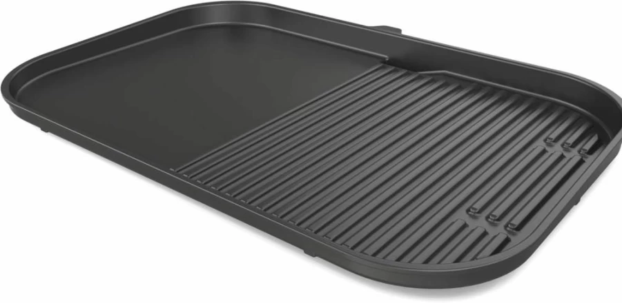 Ninja Woodfire Grill & Griddle Plate for OG800 & OG900 Series - 2-in-1 Ceramic Nonstick Outdoor Cooking, Black