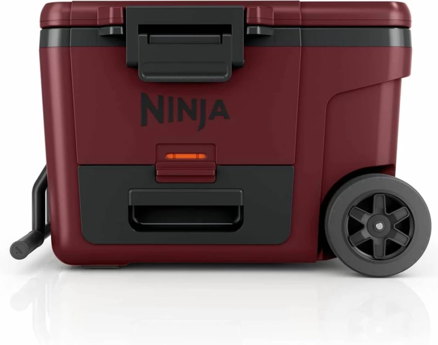 Ninja FB230CG FrostVault 30Qt Wheeled Cooler - Insulated, Ice Retention for Days, Temp Dry Storage Drawer, Portable for Camping, Beach, Picnics - Charcoal Gray