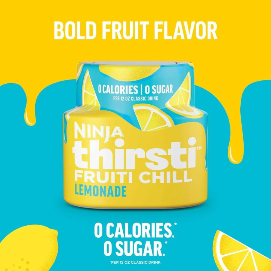 Ninja Thirsti Flavored Water Drops Variety Pack - Fruiti Chill Bold Fruit Flavor, Zero Sugar, 3 Pack (Makes 17 Drinks) - Sparkling or Still Water Enhancer
