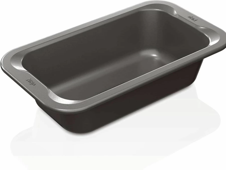 Ninja Foodi NeverStick Premium 8-Inch Square Cake Pan - Nonstick, Oven & Dishwasher Safe, 500°F Heat Resistant, Durable Grey Baking Pan