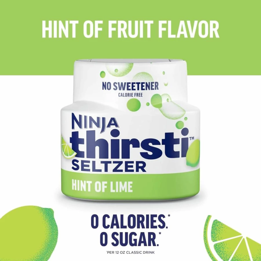 Ninja Thirsti Black Cherry Flavored Water Drops for Sparkling Seltzer, Zero Calorie Sugar-Free Drink Enhancer, Makes 20 Refreshing 12oz Beverages, 3-Pack