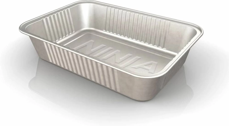 Ninja Woodfire OG800 & OG900 Series Compatible Large Grease Tray Liners, 10-Pack Disposable Aluminum Foil Drip Pans 5.91" x 8.66" x 1.97", Silver