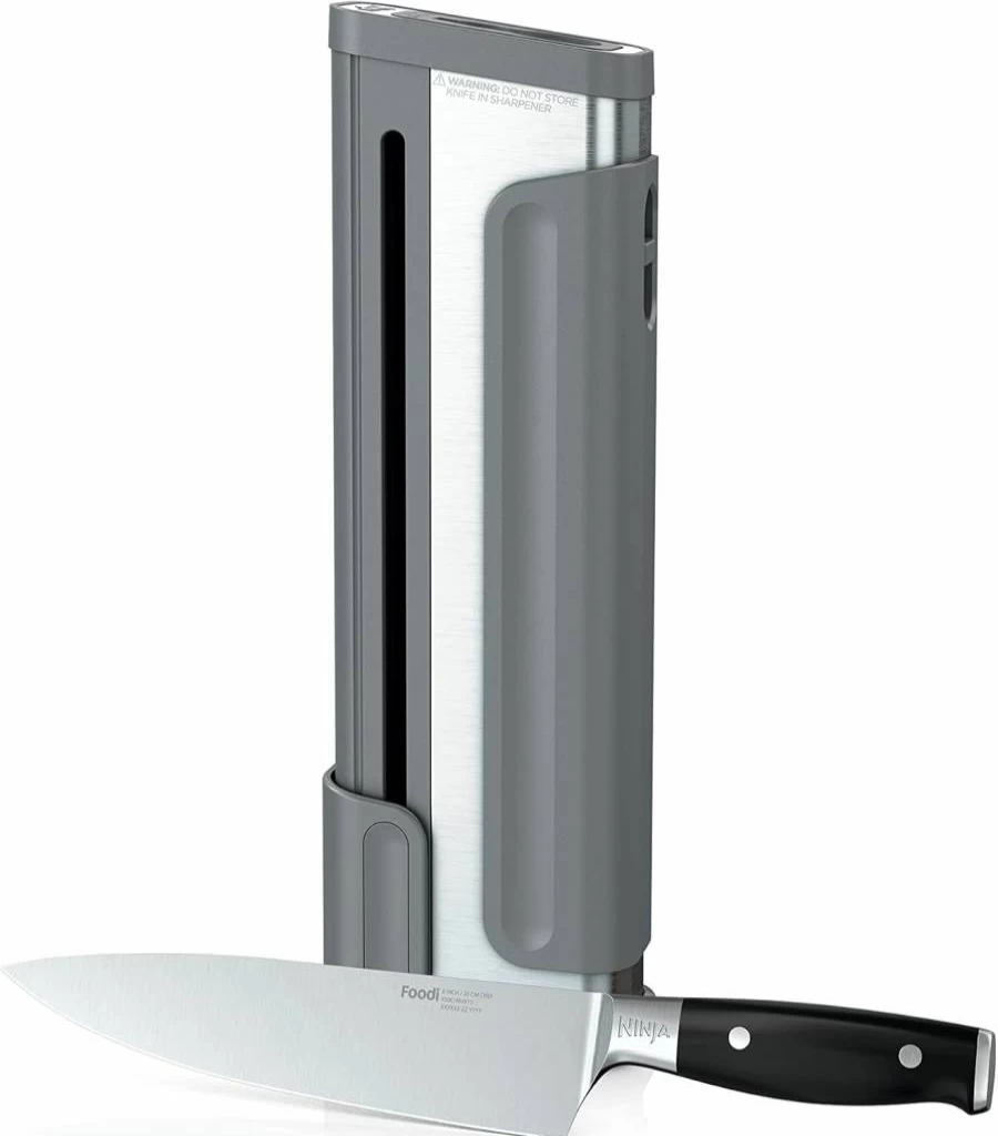 Ninja K30020 Foodi Neverdull 8-Inch Chef Knife - Premium German Stainless Steel Blade, Ergonomic Handle, Black - Professional Kitchen Knife for Precision Cutting