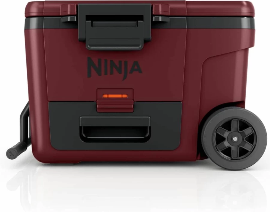 Ninja FB265Bl Frostvault 65Qt Wheeled Cooler with Temp Dry Storage Drawer - Insulated Beach & Camping Cooler Keeps Ice for Days, Lakeshore Blue