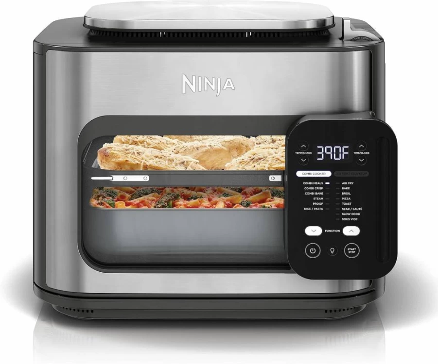 Ninja SFP701 14-in-1 Multicooker with Air Fryer, Oven, Slow Cooker & Bake Function, 3 Accessories, Stainless Steel, Fast 15-Min Meals