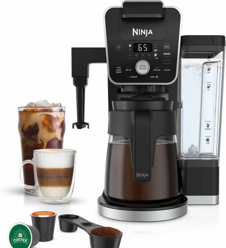 Ninja DualBrew Pro Specialty Coffee Maker – 12 Cup Single Serve & K-Cup Pod Compatible, Includes Paper Filter (Model CFP301)