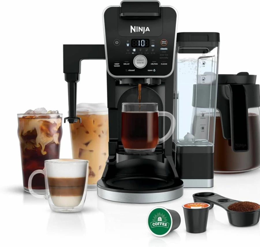 Ninja DualBrew Pro Specialty Coffee Maker – 12 Cup Single Serve & K-Cup Pod Compatible, Includes Paper Filter (Model CFP301)