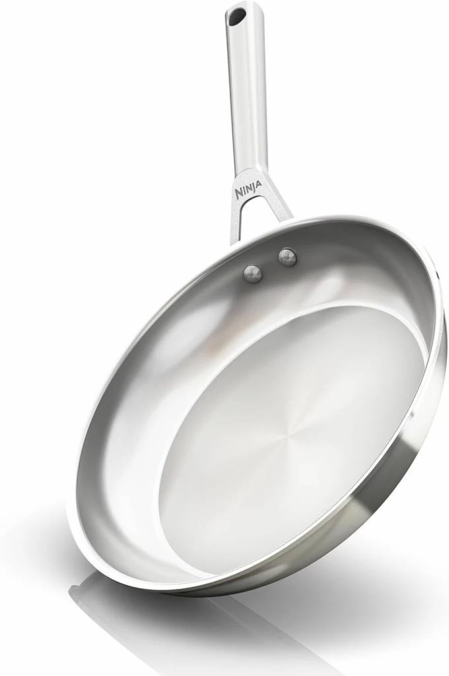 Ninja Everclad 10.25" Tri-Ply Stainless Steel Fry Pan - Commercial-Grade, Oven & Induction Safe, 600°F Heat Resistant, All Stovetop Compatible (Model C90026)