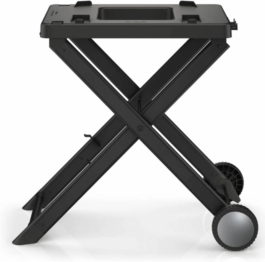 Ninja Woodfire Grill Stand - Foldable, Weather-Resistant Outdoor Cooking Stand with Side Utensil Holder, Compatible with OG700 Series Grills (Black)