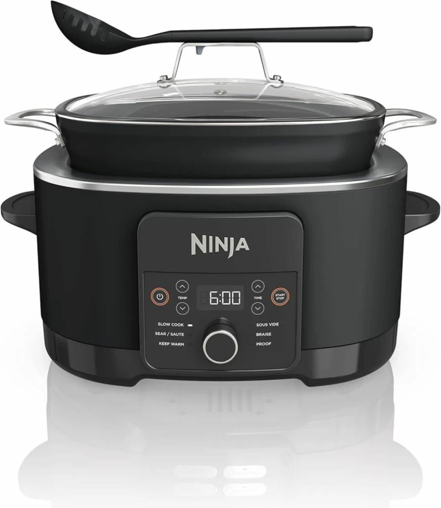 Ninja Foodi MC1101 8-in-1 Multi-Cooker Pro, 6.5 Quart Family-Size Pressure Cooker & Slow Cooker with Adjustable Temperature Control, Midnight Blue – Replaces 10 Kitchen Appliances for Faster Cooking